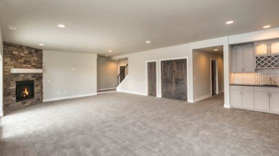 Picture of basement staging