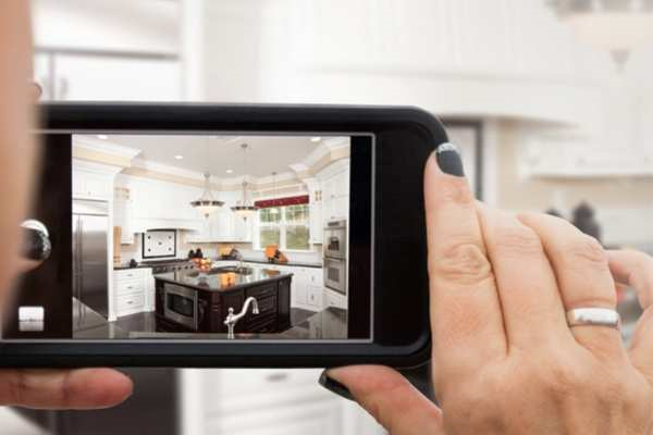 Kitchen viewed on camera