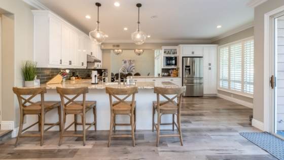 Beautiful kitchen and family room