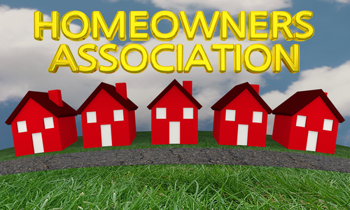 Drawings of homes in homeowners association