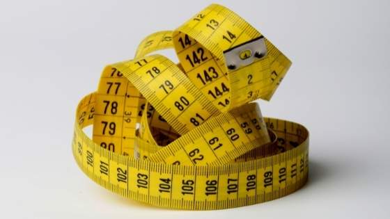 Measuring tape laid out