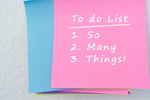 Post it with to do items 