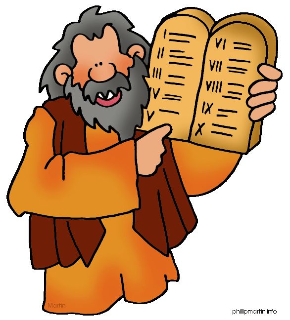 Cartoon Ten Commandments tablet