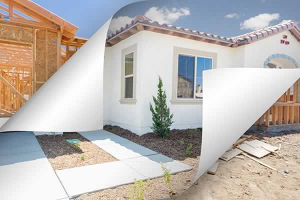 Artistic rendition of house flipping